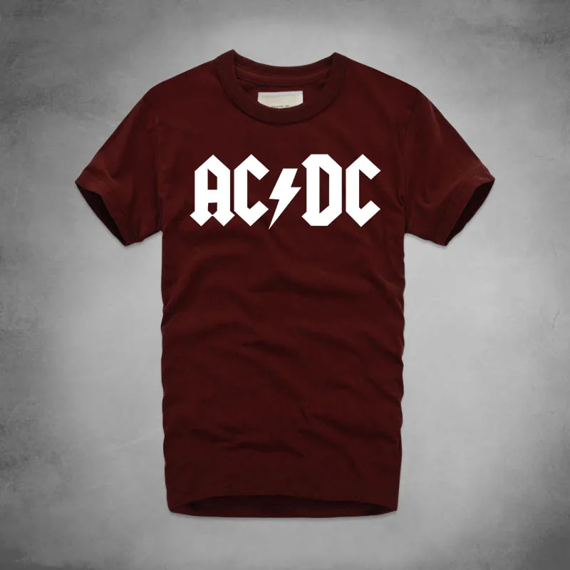 ACDC переменный ток прямая футболка тяжелый металл панк рок группа музыка