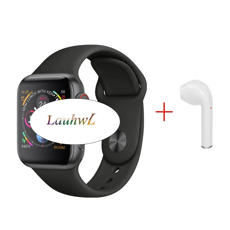 black add h Bluetooth Вызов Смарт Браслет для проверки сердечного ритма 9 1:1 SmartWatch 44 мм с gps ДЛЯ Apple iOS Android сердечного ритма ЭКГ-шагомер IWO 8 iwo 8 plus - Цвет: black add h