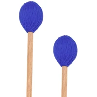 blue marimba mallets medium hard yarn head keyboard with maple handles for percussion marimba playing pack of 2