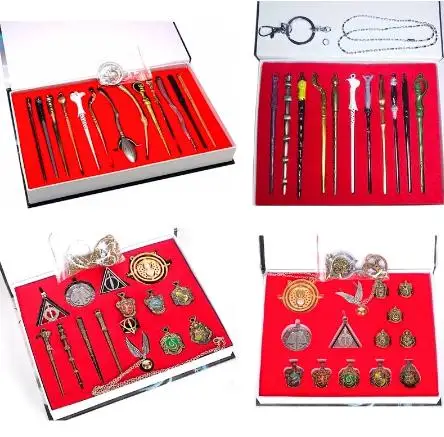 Волшебная палочка Гарри металлический брелок для ключей ожерелье багет