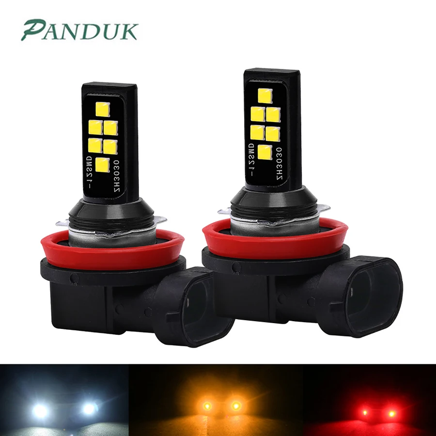PANDUK 2 шт. H1 H3 H7 H8 H9 H11 9005 HB3 9006 HB4 светодиодный Противотуманные фары