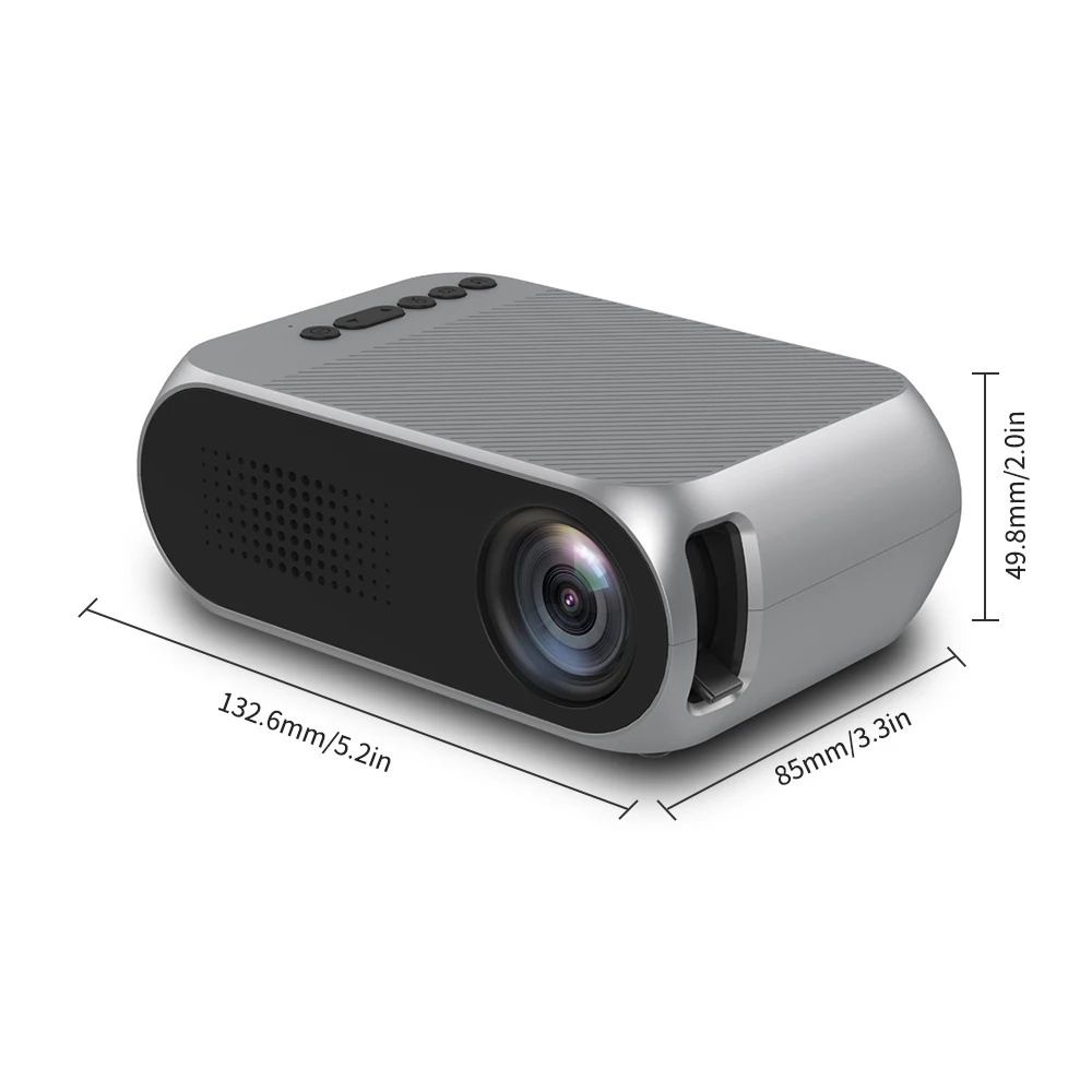 

Aibecy YG320 Mini Portable LED Projector 1080P Supported 600Lumens Multimedia Home Theater Video Projector Player Remote Control