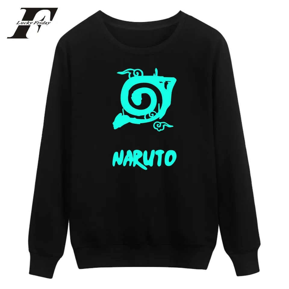 LUCKYFRIDAYF Наруто монолитный свитшот для мужчин зимний классический японский