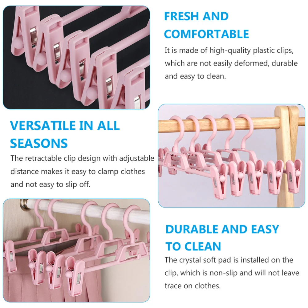

10Pcs Non-slip Pants Clip Household Coat Hanger Cloth Clip for Wardrobe
