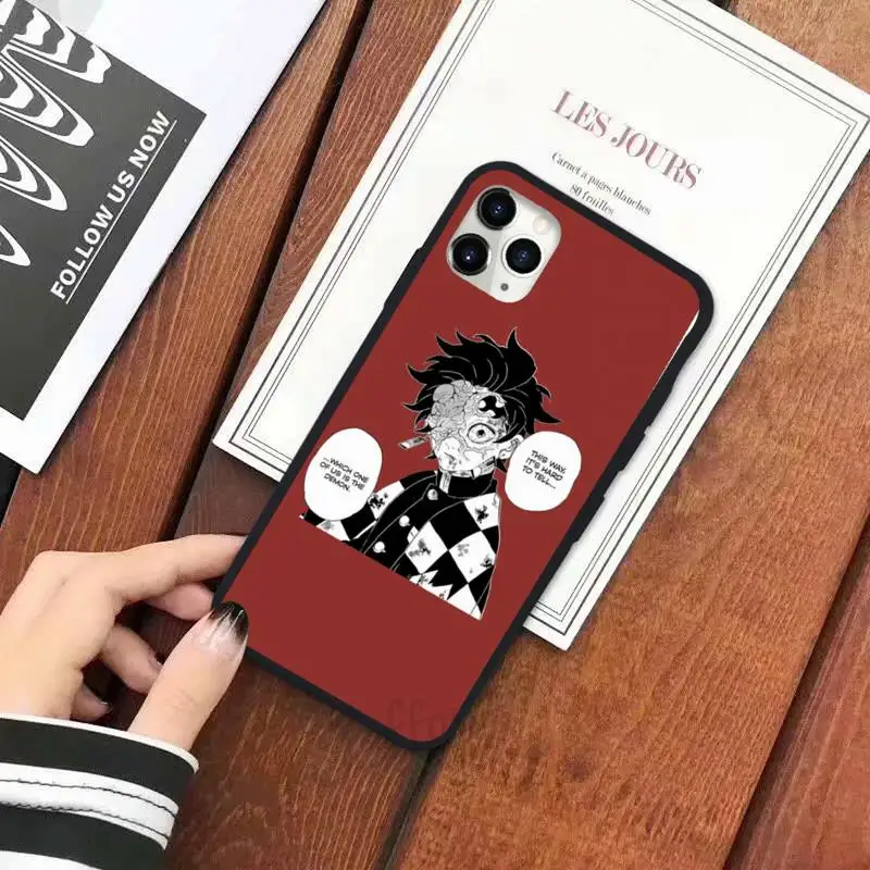 

Demon Slayer Kimetsu No Yaiba anime cover funda coque Phone Case for iPhone 11 12 pro XS MAX 8 7 6 6S Plus X 5S SE 2020 XR