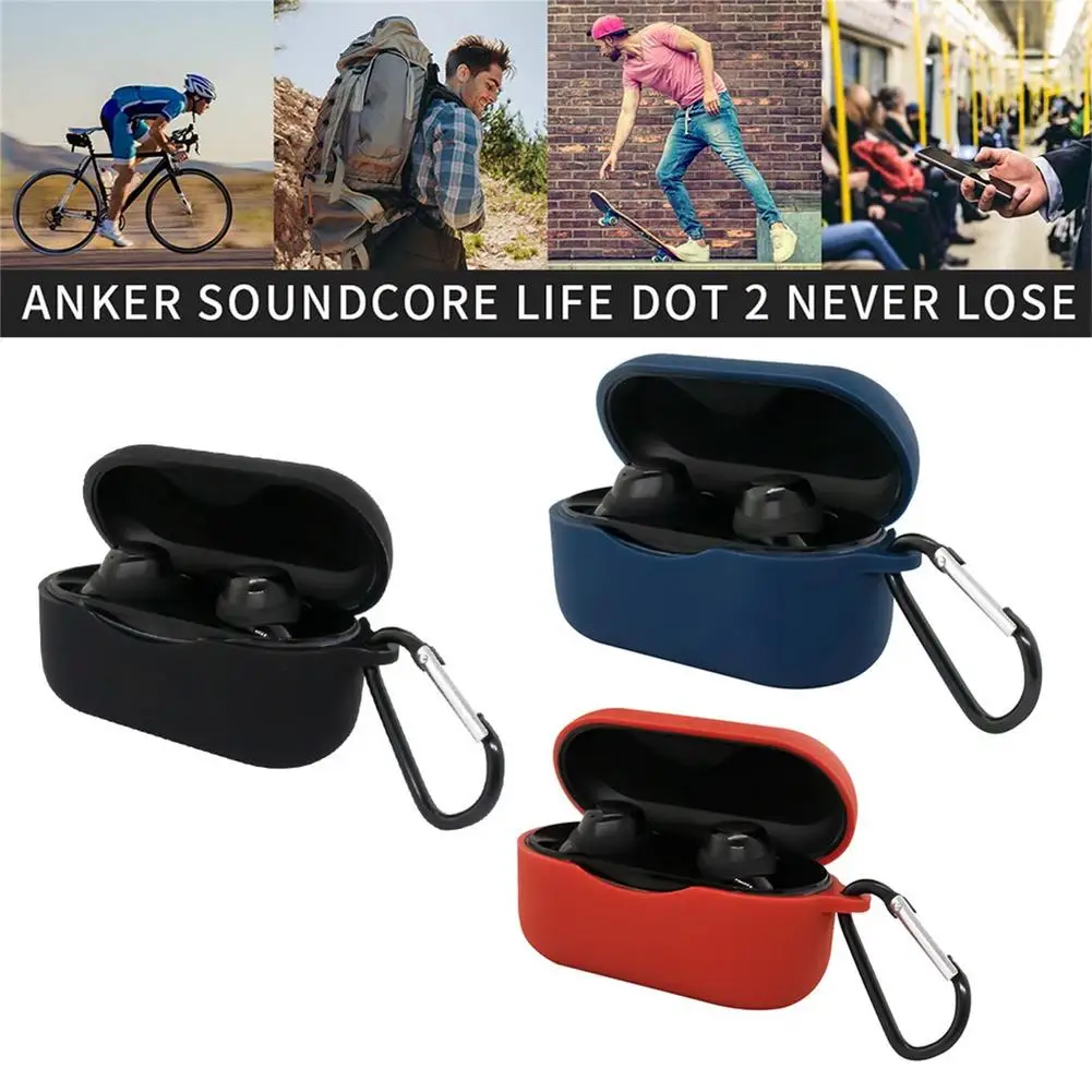 

Silicone Cover Protective Case Full Shell For Anker -Soundcore Life Dot 2 Anker Earphone Case Earphone Accessories