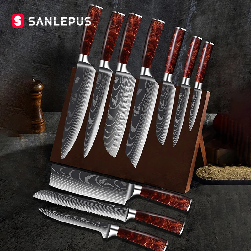 Набор профессиональных кухонных ножей SANLEPUS резцы из японской нержавеющей стали