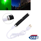 Лазерный прицел зеленого цвета с USB, лазерная указка с зарядкой, нм, 5 мВт, высокомощное устройство, лазерная ручка