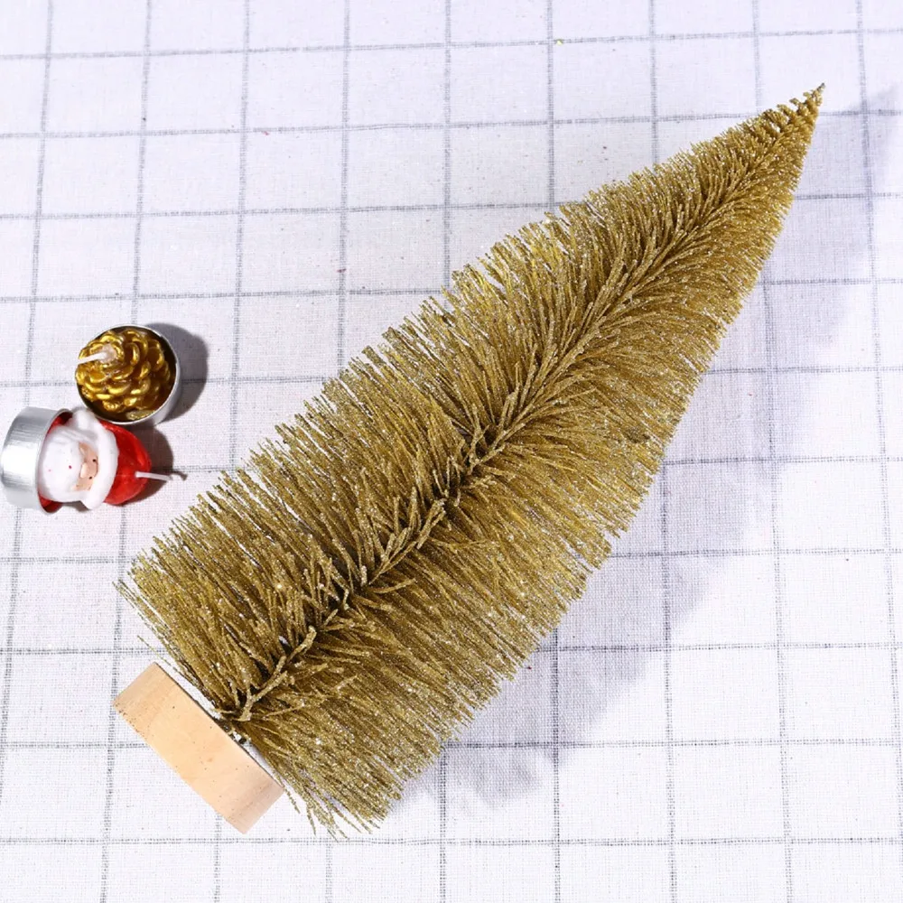 Рождественская елка мини-сосна с деревянной основой сизаль шелк кедр сделай сам