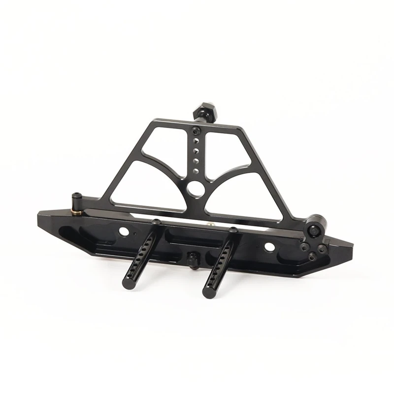 

Metal Rear Bumper Spare Tire Holder with Tow Hook Led Light for 1/10 RC Crawler Traxxas TRX4 D90 Axial SCX10,Black