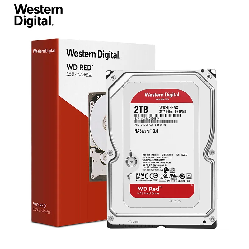 WD Red 2TB Network Storage hdd 3.5" NAS Hard Disk Red Disk 2TB 5400 RPM 256M Cache SATA3 6Gb/s HDD WD20EFAX