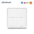 Zemismart Tuya Zigbee 4 Gang беспроводной переключатель настенный стикер Smart Life управление через приложение домашнее устройство умные вещи Питание от батареи