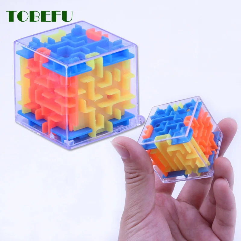 TOBEFU 3D Мини скоростной куб лабиринт магический куб головоломка игра кубики Magicos Обучающие игрушки Лабиринт катящийся мяч игрушки для детей и взрослых