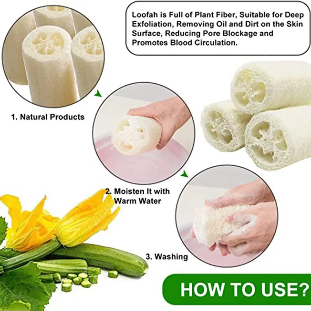 НОВАЯ Портативная Домашняя натуральная щетка для душа Loofa Luffa ванной комнаты