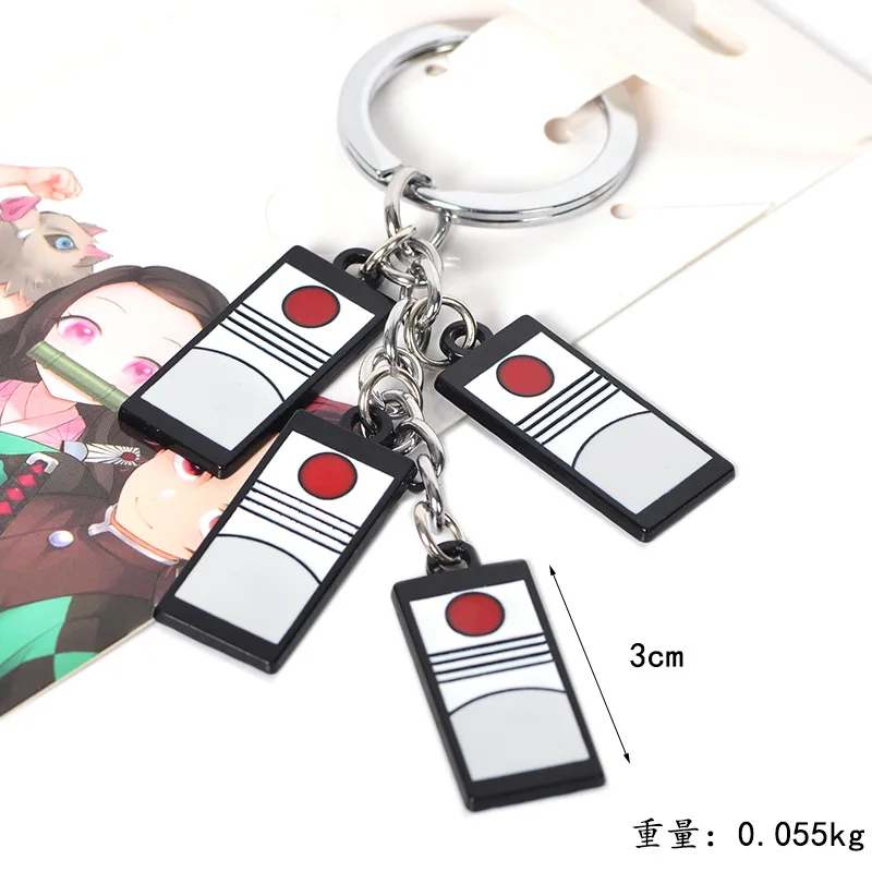 

Брелок для ключей из аниме «рассекающий демонов», Ювелирное Украшение с подвеской в виде маски Kimetsu no Yaiba Kamado Tanjirou