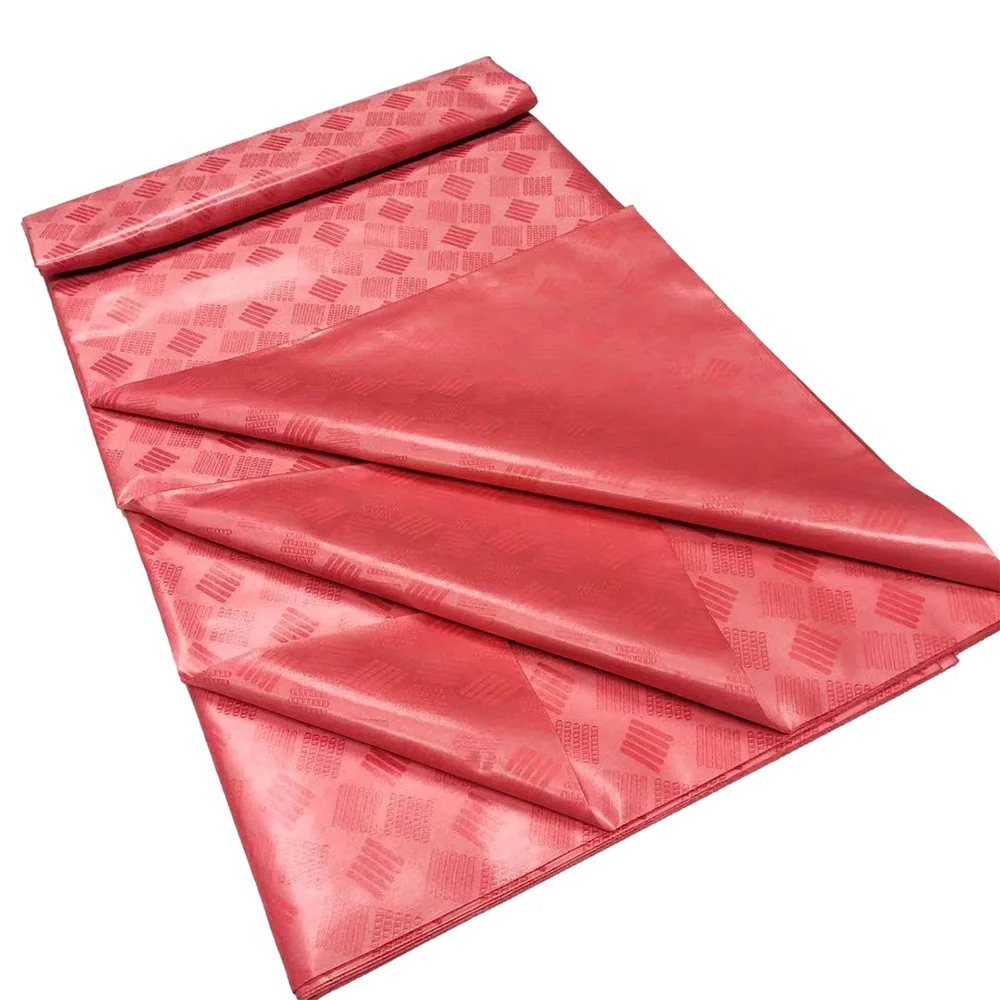 Персиковая африканская богатая ткань базин с ароматом жаккарда кружевная