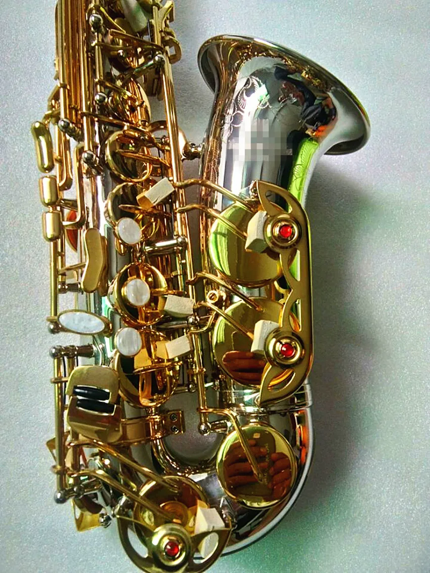 Новый альт саксофон W037 с никелированным золотым покрытием Супер