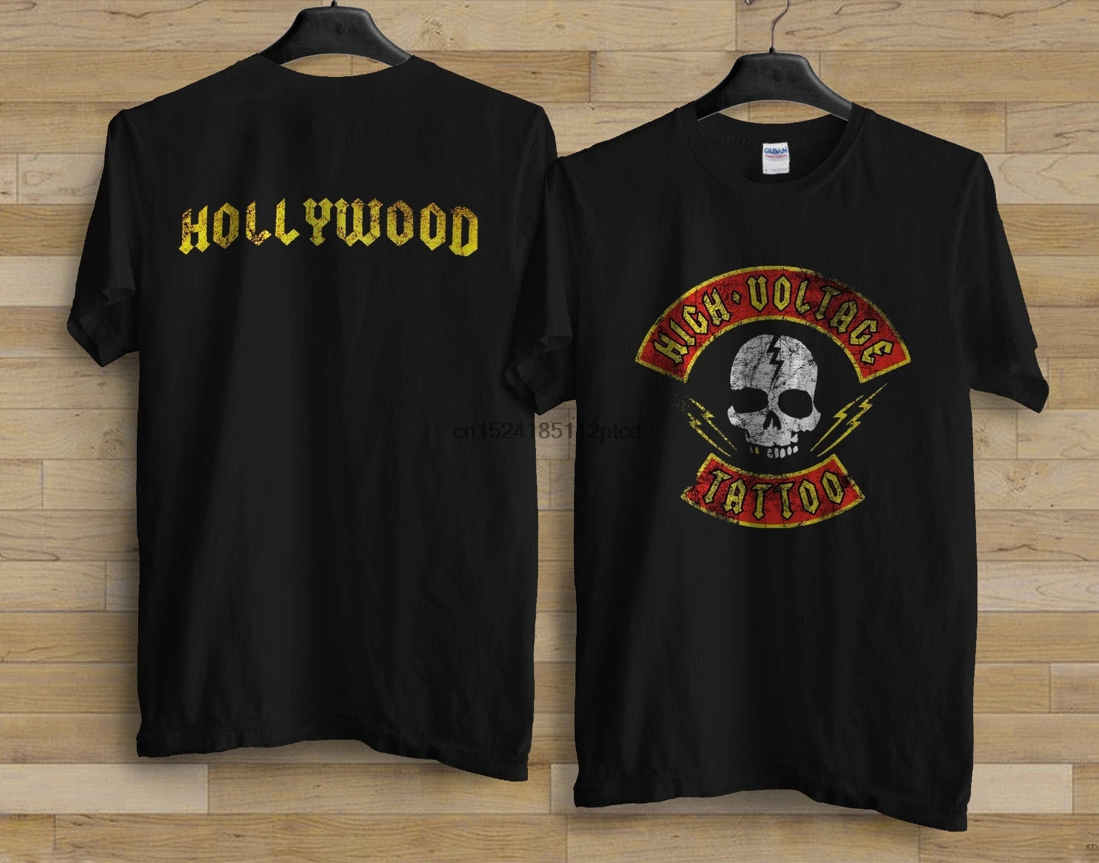 Vtg редкая Высоковольтная тату голливудская рубашка Reprint|Мужские футболки| |