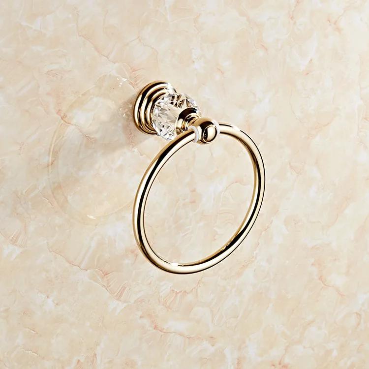 Золотое Кольцо для полотенца с бриллиантами Европейское кольцо полотенец