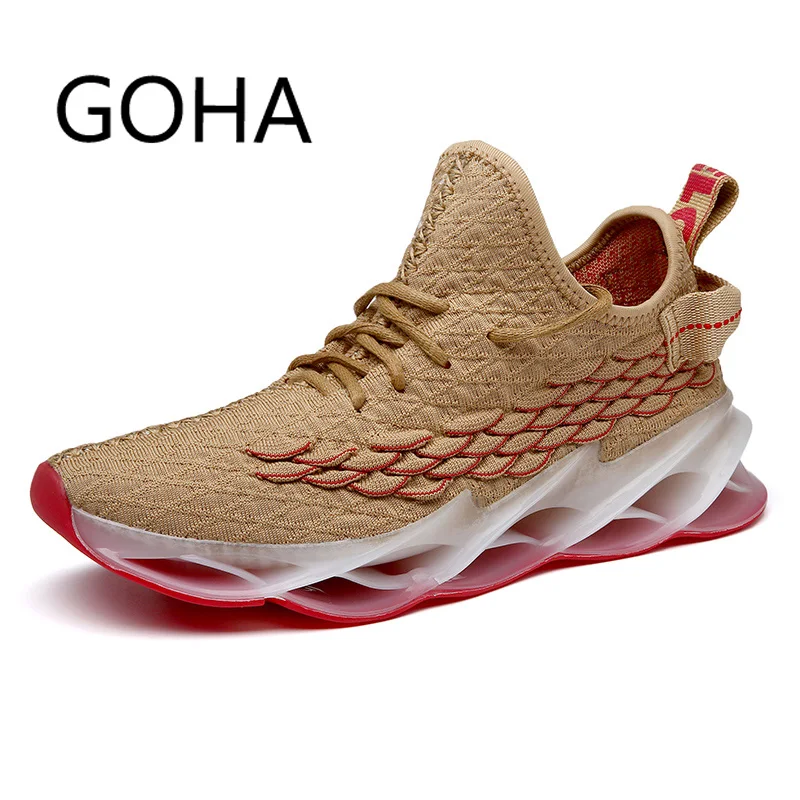 

Summer Woven Mens Blade Sneakers Breathable Fashion Fish Scales Shoes Casual Man Big Size 46 Chunky Men Sport Shoes basket homme