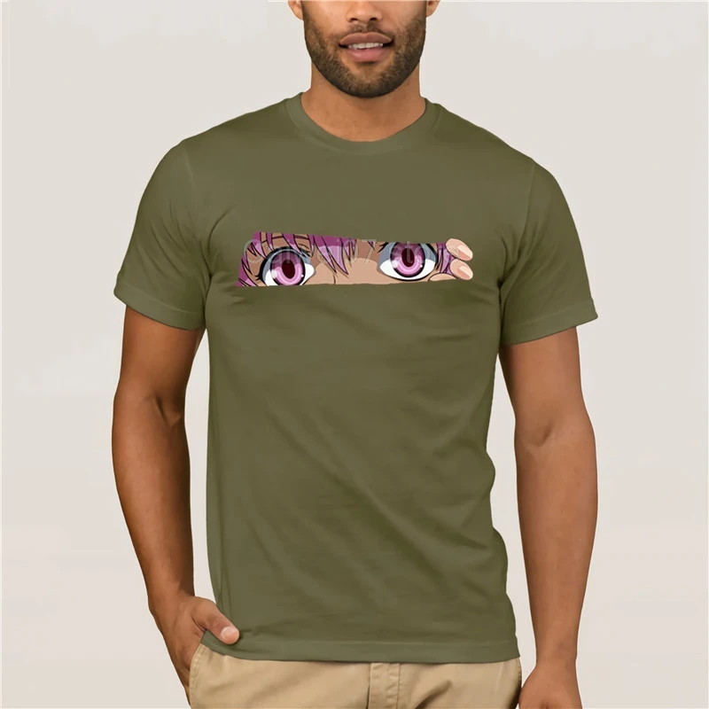 Print Future Diary Japanese Anime Mirai Nikki T shirt O Neck Short sleeves Summer Casual Gasai Yuno Shirt | Мужская одежда