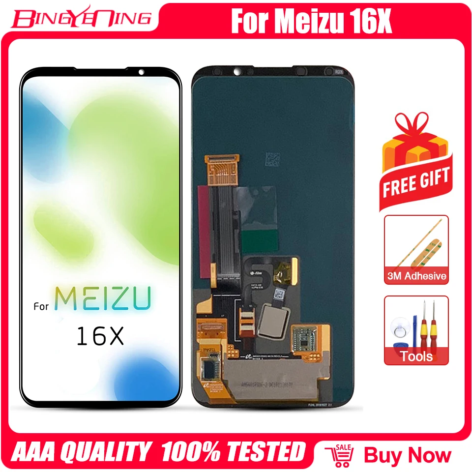 Оригинальный ЖК-экран для Meizu 16X/16X6 0 дюйма + дигитайзер сенсорной панели 16X AMOLED