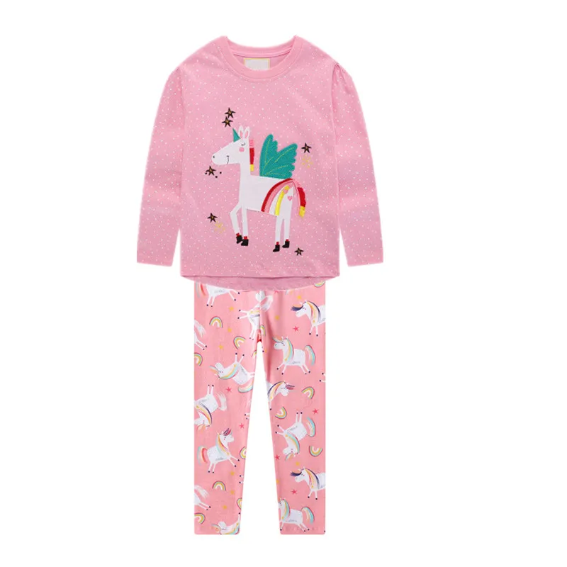 

VIDMID kids baby cotton clothing suit kids cartoon suits baby girls long sleeve clothing suits children's girls clothes sets W01