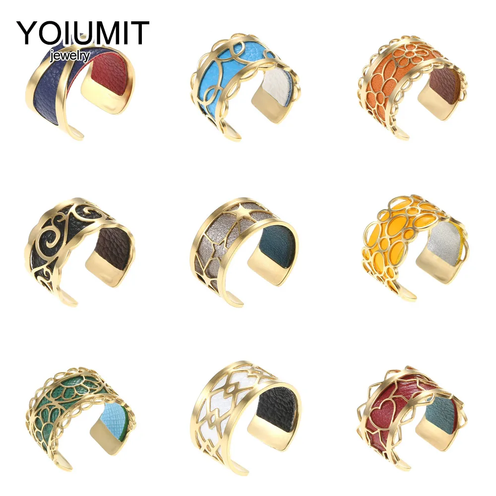 Простые Кольца Crem из нержавеющей стали свободный размер двухрядные кольца