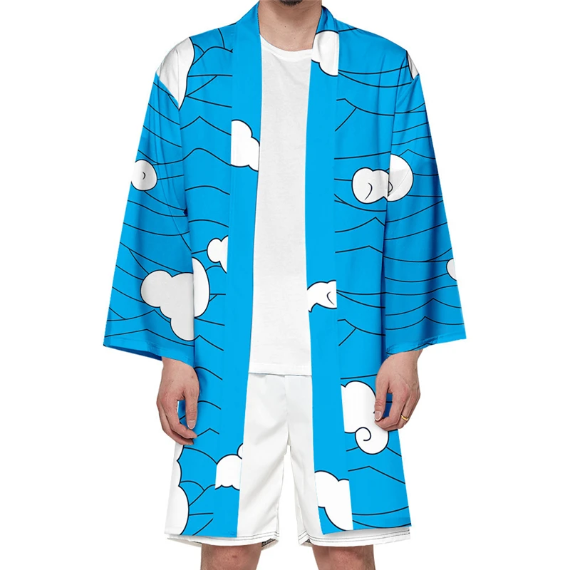 

Demon Slayer Cosplay Long Kimono Cardigan Coat Kamado Tanjirou Cloak Kamado Nezuko Anime Adult Cosplay Clothing uniform pajamas