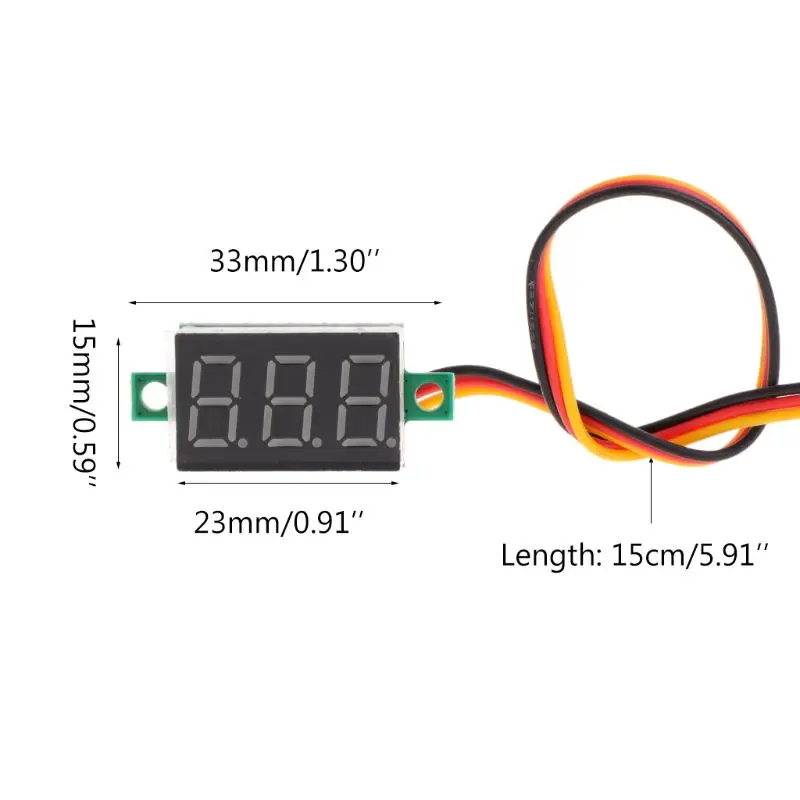 

0.36" DC 0-100V 3 bits 3 wires Digital Voltmeter LED Display Panel Voltage Meter Whosale & Dropship