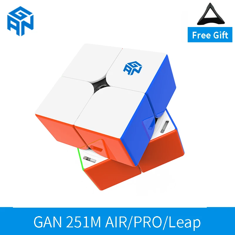 GAN 251 M AIR Pro Leap 2x2x2 Магнитный магический скоростной куб без наклеек GAN251M головоломка