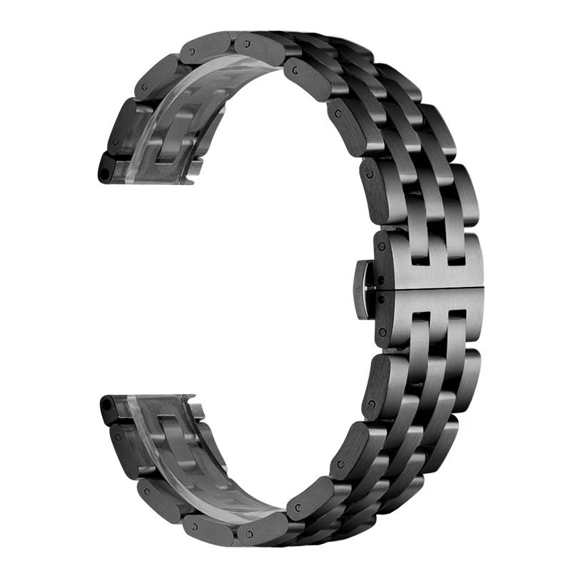 Черный 20/22 mm Metal Stainless Steel Watch band For Huawei Watch GT 2 Pro Magic Band Smart Watch Replacement Strap for Gear S3 Galaxy - Цвет ремешка: Черный