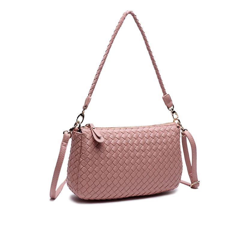 Женская сумка ручной вязки из мягкой интимной кожи ягненка Высококачественная