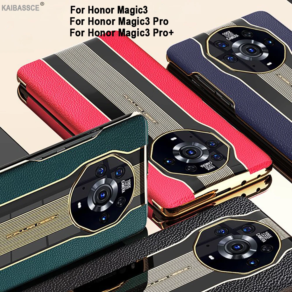 

Luxury Fashion electroplating smart dormancy wake-up flip stand protective case for Honor Magic 3/4Pro/Magic 3 4Pro Plus cover