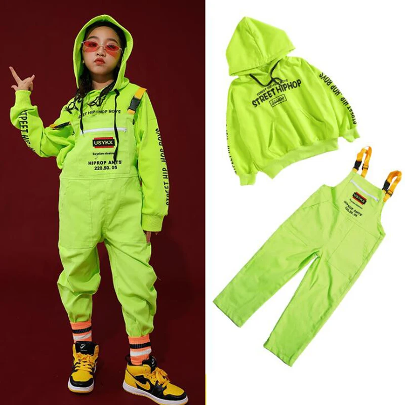 Детская одежда в стиле хип хоп зеленая Повседневная Толстовка топы свободные