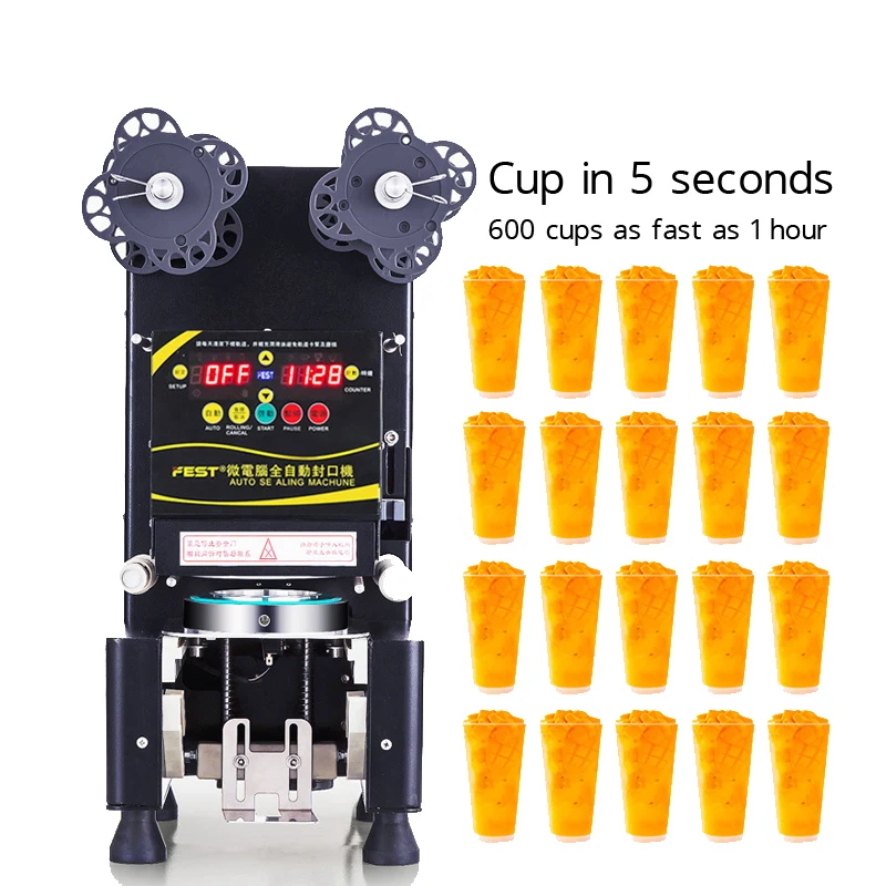 Электрическая машина для запечатывания стаканчиков полностью автоматическая