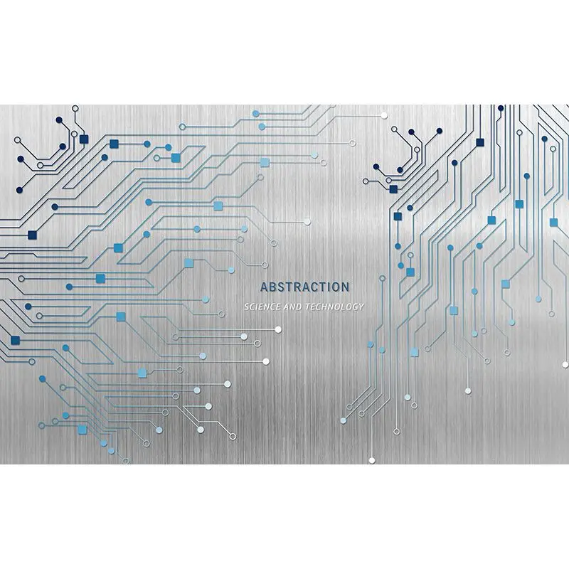 Настенные 3D-обои в промышленном стиле металлическая печатная плата для офиса