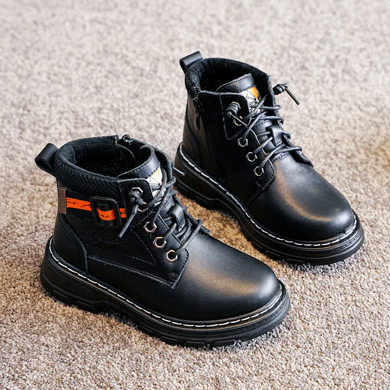 

Boys Boots 2020 New Kids Shoes Winter Boots For Boys Martin Boots Children Sneakers Plush Warm Kids Snow Boots