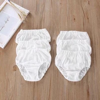 toddler baby underwear pure cotton white briefs breathable bread briefs for boys and girls baby do not clip pp