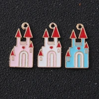 european style castle charms pendant for jewelry making bracelet earring necklace diy accessories handmade 100pcs 25x12mm