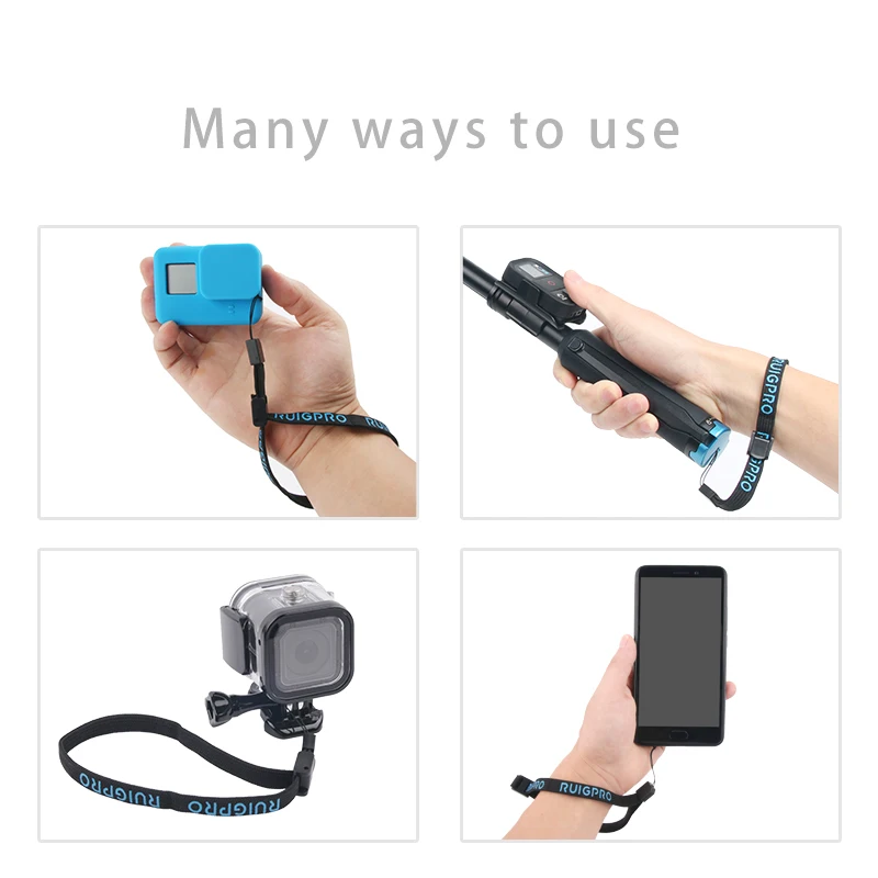 Регулируемый ручной ремешок Ruigpro прочный нейлоновый пластиковый подходит для GoPro