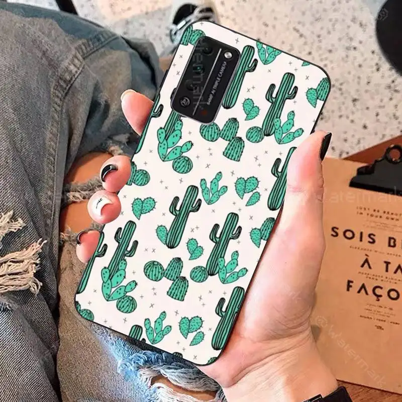 Милый чехол для телефона TOPLBPCS Plant Cactus Bling Huawei Honor 8x9 10 20 V 30 pro lite view 7A 9lite PLAY