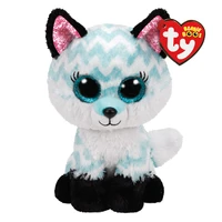 15cm ty beanie boos rare long eyelashes ice blue fox kawaii cute soft childrens toy stuffed animal plush toy birthday gift