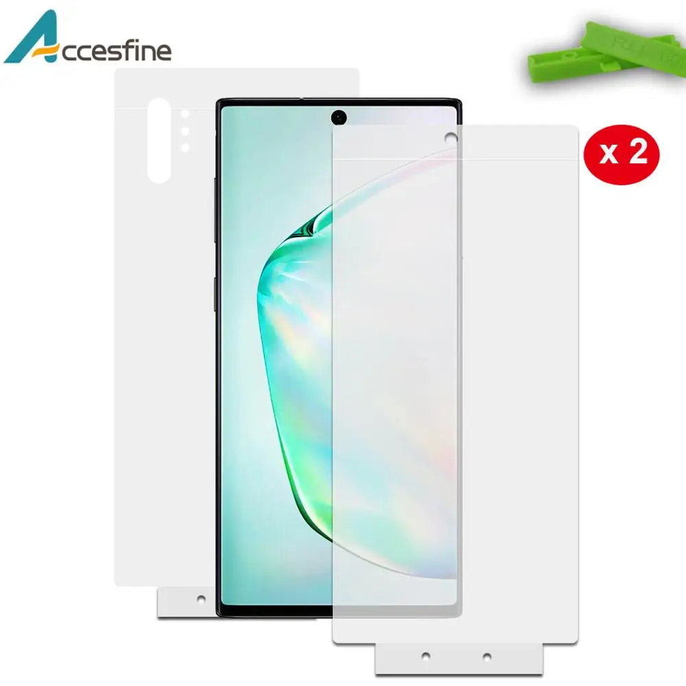 2 шт. Гидрогелевая Защитная пленка для Samsung Galaxy Note 10 Plus 8 9 10D|Защитные стёкла и