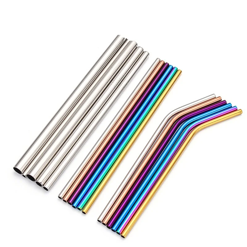 Трубочки для сока из нержавеющей стали длина 215 мм 50 шт.|straw fashion|straw colorstraw bowl |
