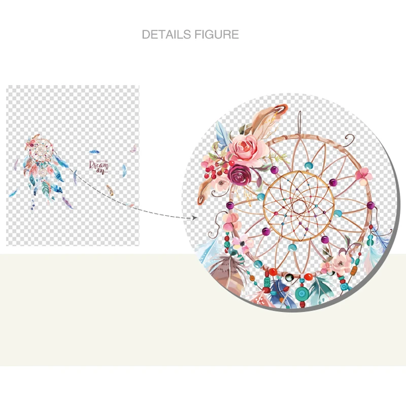 1Pc 3D Creative Living Room Decoration Wallpaper Dream Catcher Wall Sticker Bedroom TOB | Дом и сад