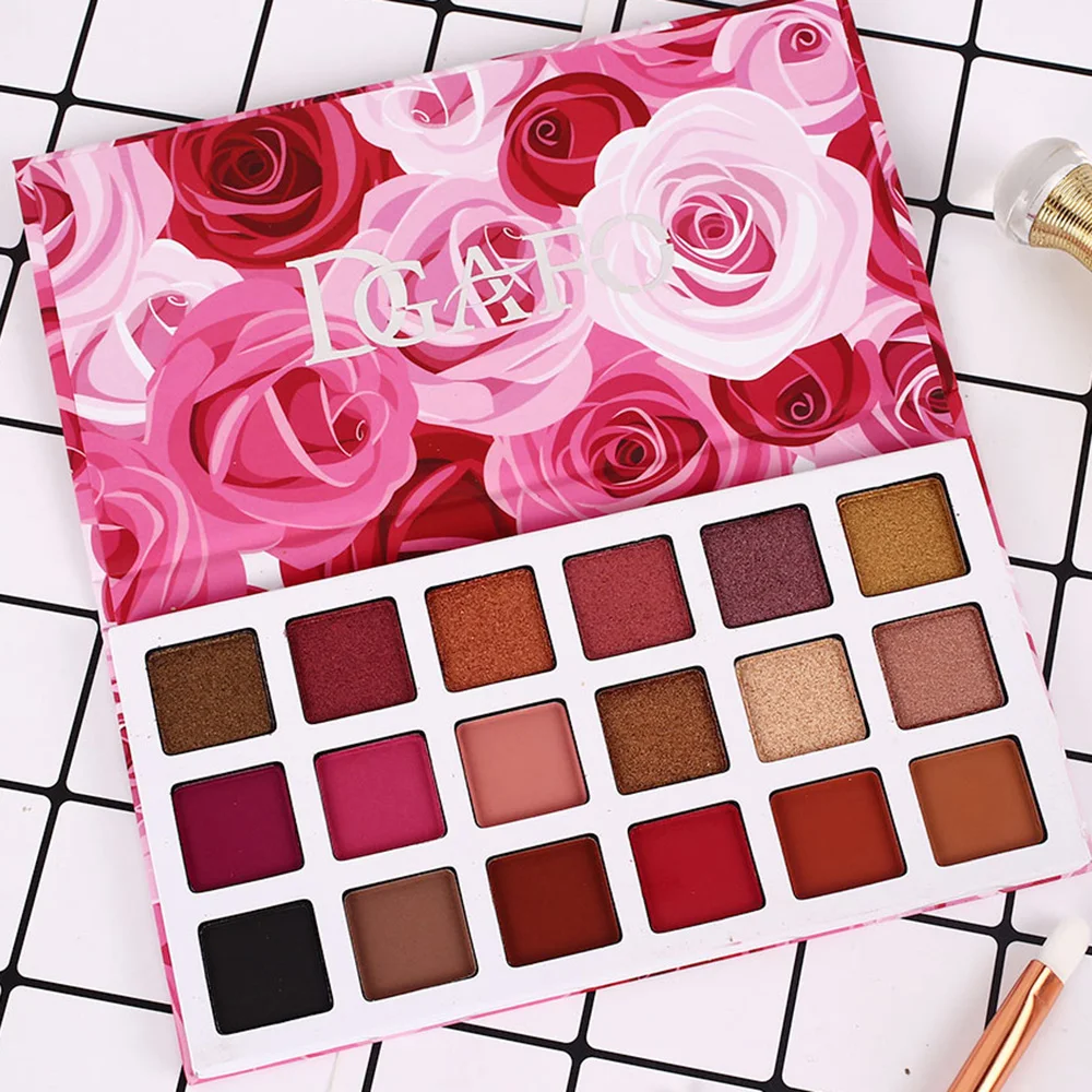 18 цветов матовые блестящие мерцающие палитры теней для век перламутровые