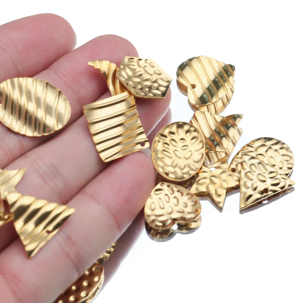 

10 шт., подвески для браслета, из нержавеющей стали