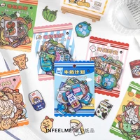 sticker bag 24 hour convenience store snacks fruits and vegetables hand account decoration waterproof kawaii stickers