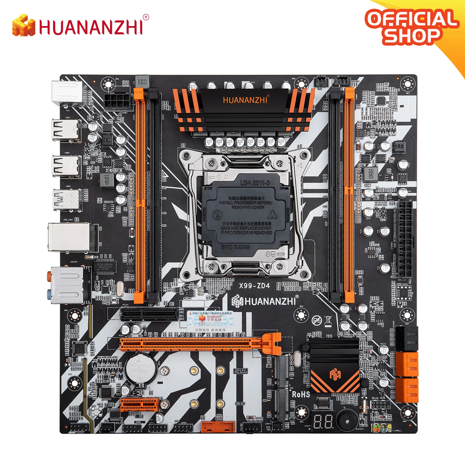 HUANANZHI-placa base X99 ZD4 X99, Intel X99 LGA 2011-3, todas las Series DDR4 RECC M.2 PCI-E NVME NGFF M ATX, placa base de servidor